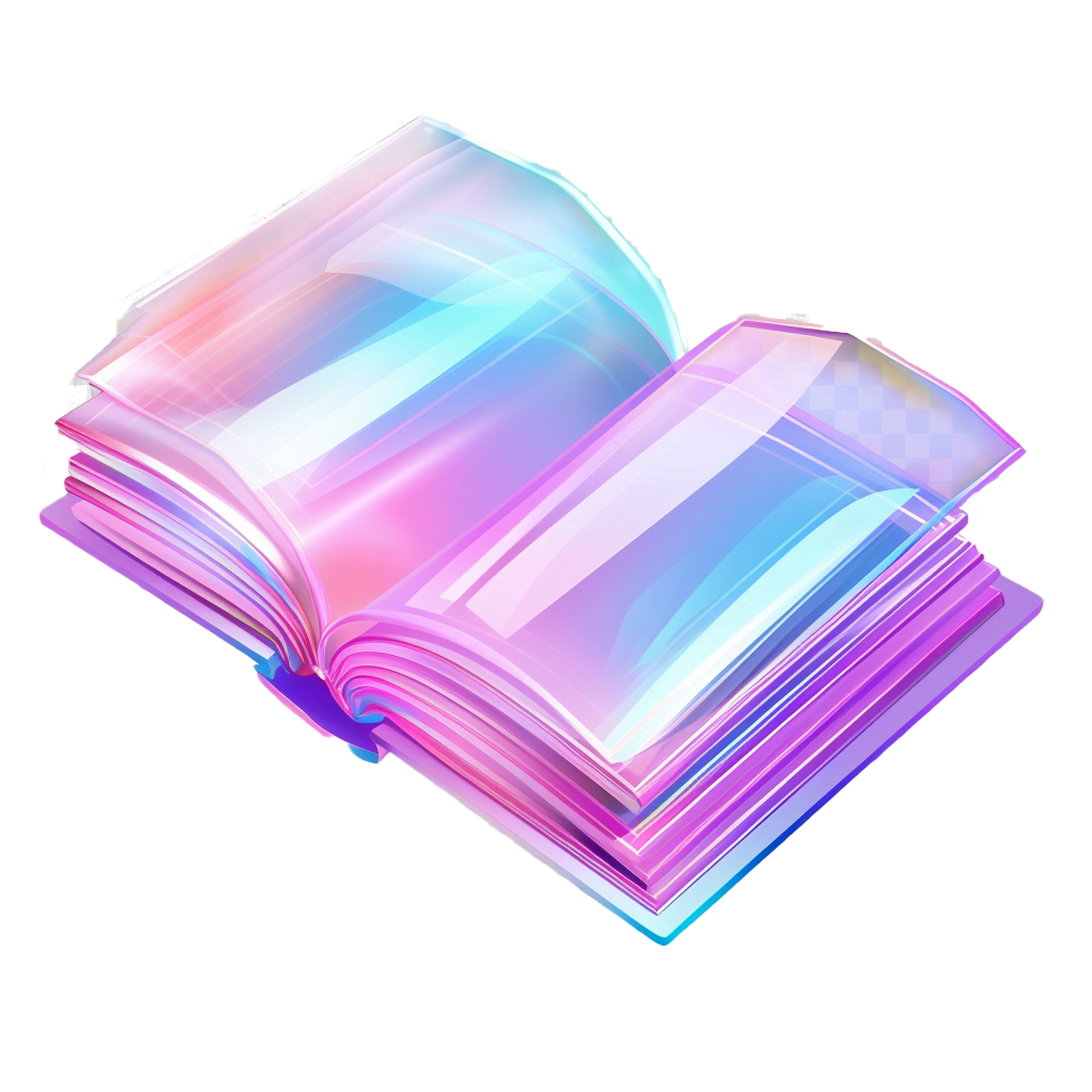 kimappel1_29294_3d_glass_morphic_holographic_of_An_icon_of_book_8a84832d-5fcd-40e2-85b1-f35b31a854e5